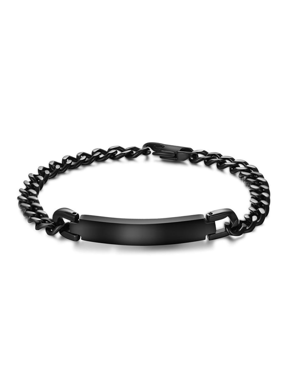 Geometrisches Identifikationsarmband aus Titanstahl